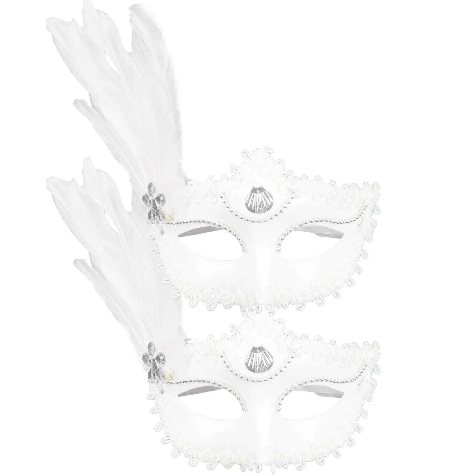 

2pcs Decorative Mask Masquerade For Women Carnival Costume Party Plumes Mask Cosplay Ball Festival Japanese Style Dress