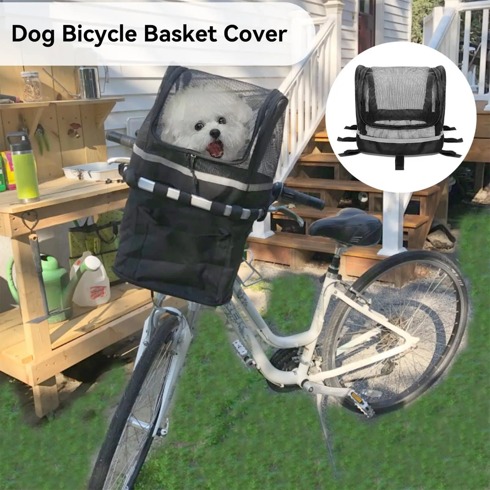Fahrrad-Hundekorb Haustier-Fahrradlenkerträger Faltbarer Haustier-Rucksack Weiche Katzentransportbox für Kleine Haustiere Outdoor-Reisen Alltag – Detail 4