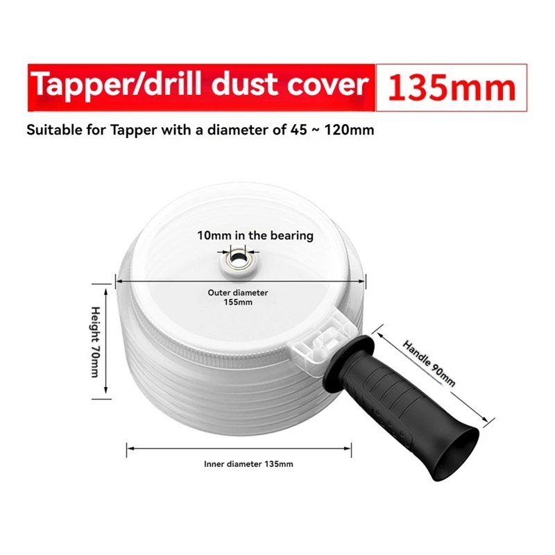 MAKE Furadeira Elétrica Coletor de Poeira-Perfuração-Ash-Capa de Poeira-A prova de Poeira-Para-Placa-Plasterboard-Corte-Perfuração de Parede