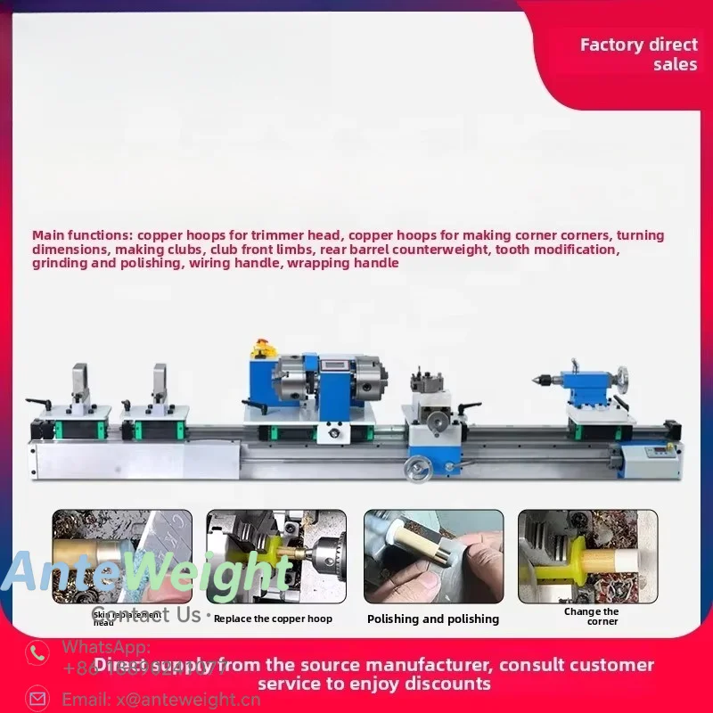 Professional Grade 125Pro Billiard Cue Repair Machine Titanium Horizontal Cue Tip Repairer and Lathe