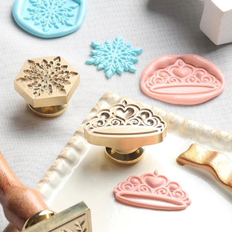 Vintage 3D Embossed Wax Stamp Head DIY Scrapbooking Wedding Invitation Cards Making Envelopes Stamp Replace Sealing Stamp Head