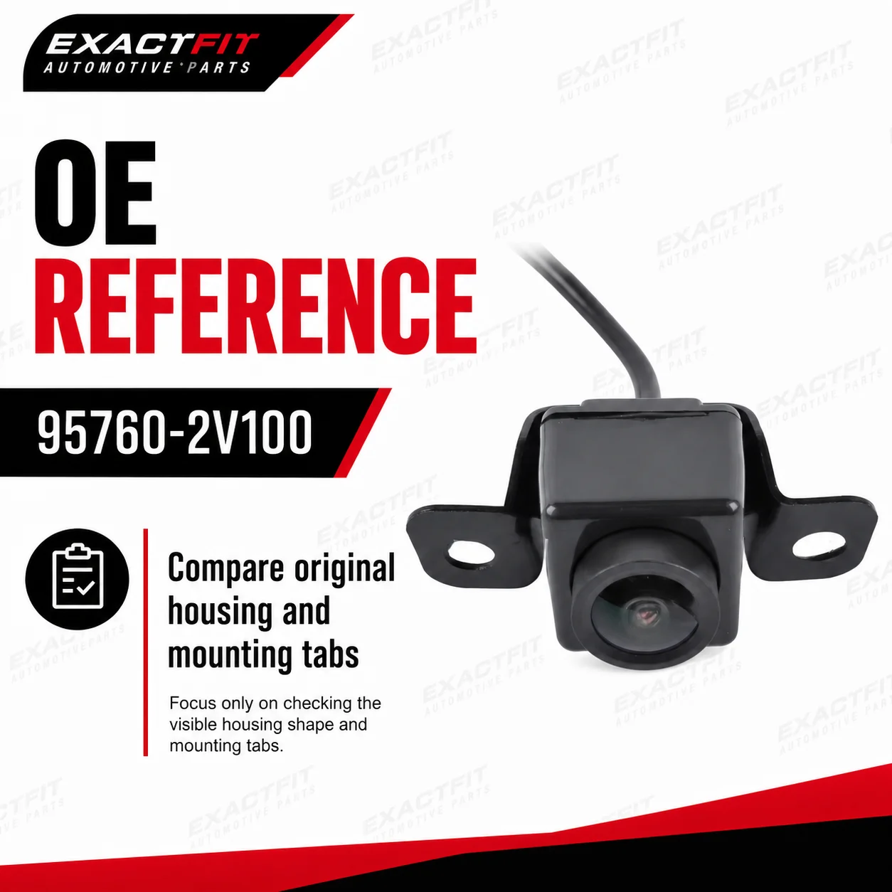 Rear View Backup Camera Assembly for Hyundai Veloster 2012-2017 Base & Turbo | OE 95760-2V100 | 1PC | White Connector Check