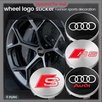 4pcs 60mm Auto Wheel Center Hub Caps Car Styling Stickers For Audi Sline A1 A3 A4 A5 A6 A7 A8 Q2 Q3 Q5 Q7 Q8 TT S1 S3 RS5 RS S