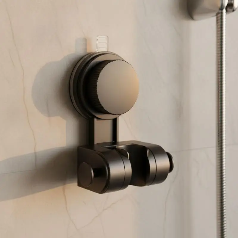 360° Rotatable Shower Head Holder No Drill Suction Cup Removable Wall Mount for Home Bathroom Shower