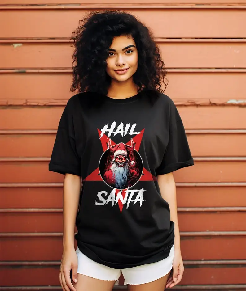 Hail Satan Horror Christmas Shirt