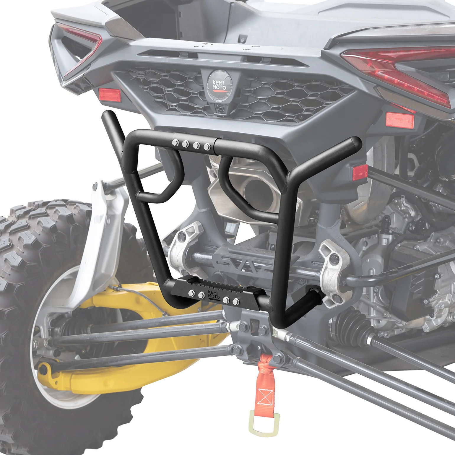 

For Can-Am Maverick R Max X RS 999T 2024-2025 715007172 Rear Bumper Metal 38MM Tube Rust-Resistant Powder Coating Stepped