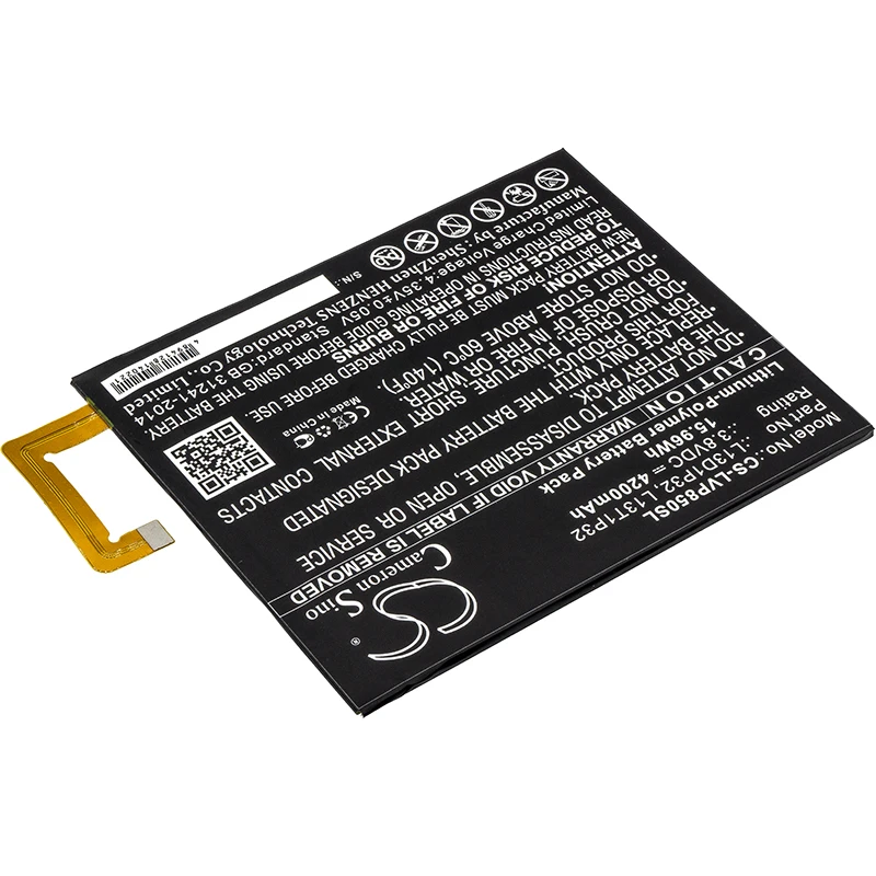 Cameron Sino Battery For Lenovo L13D1P32 Tab 2 A8-50,Tab 2 A8-50F,Tab 2 A8-50LC 4200mAh / 15.96Wh