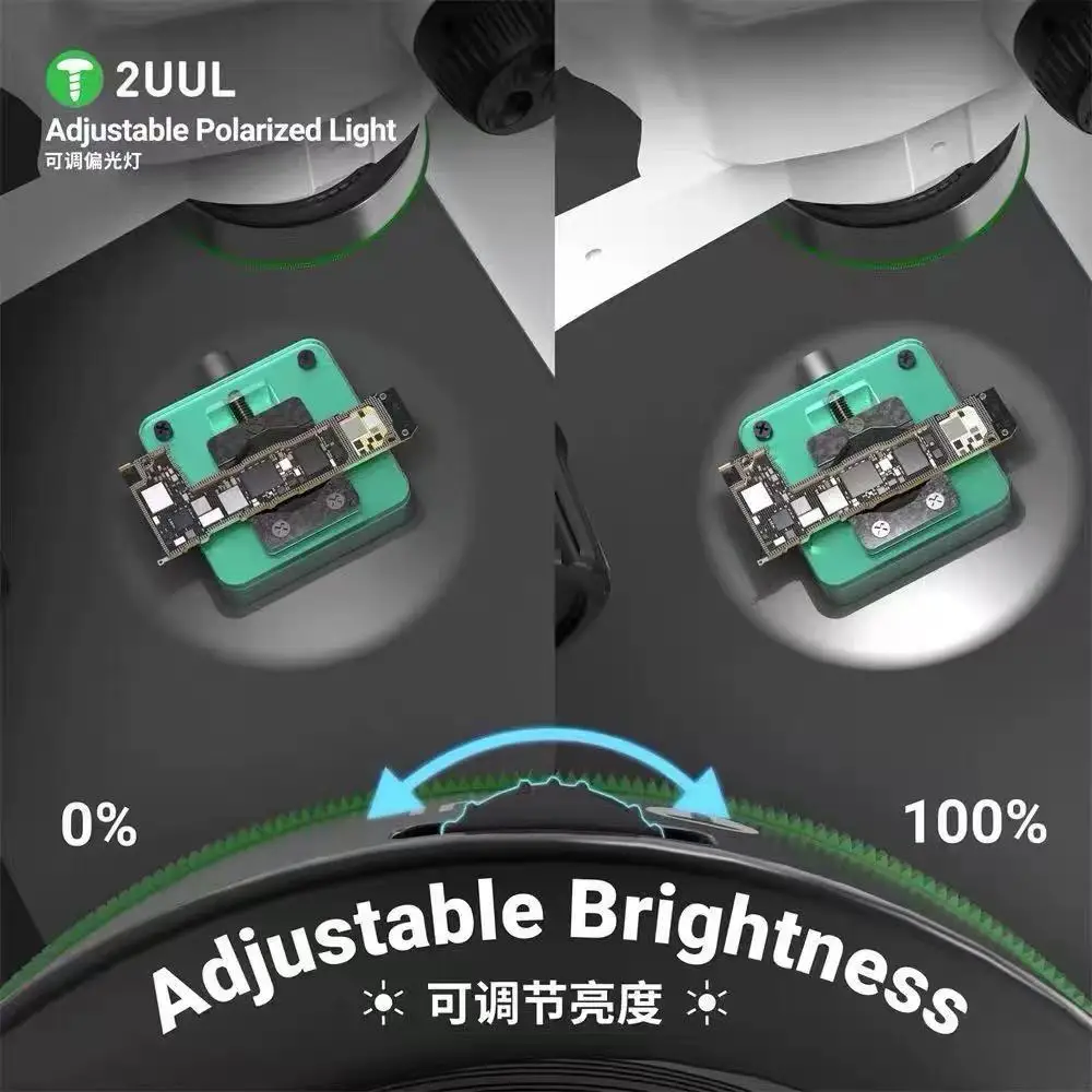 2UUL microscope  Adjustable polarizing LED light source High concentration microscope lamp Anti-smoke