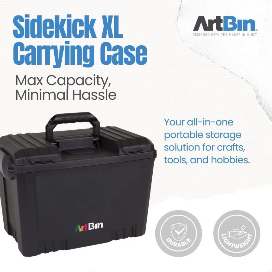 ArtBin 6917AB Sidekick XL Estuche de transporte organizador portátil para manualidades con asa para artistas en movimiento almacenamiento de plástico duradero