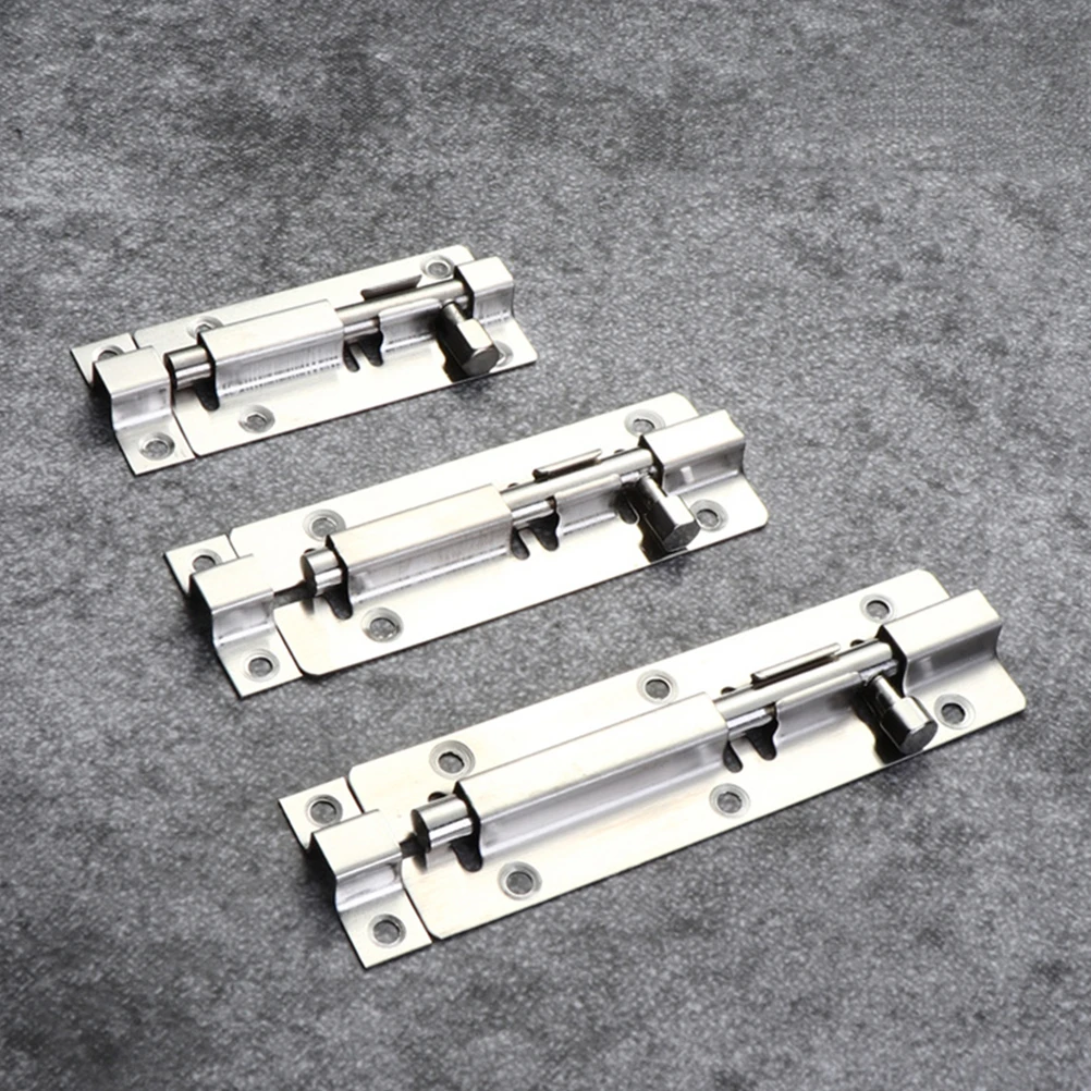 

6Pcs Door Security Slide Latch Lock Anti-Theft Heavy Duty Brushed Nickel Sliding Lock for Interior Doors Cabinets