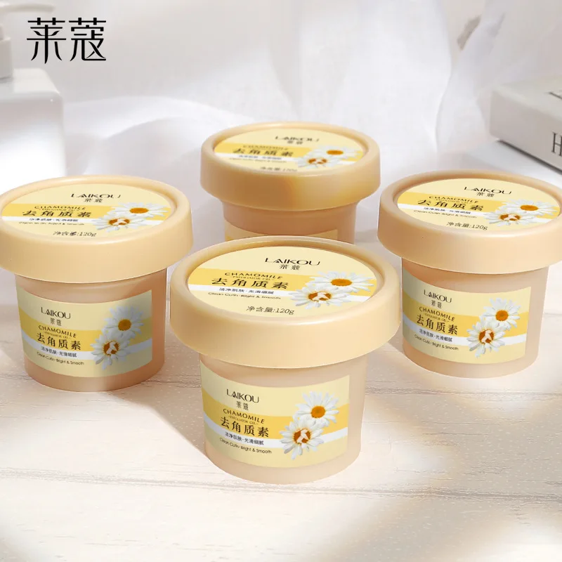 

LAIKOU Unisex Face Exfoliating Cream Facial Exfoliator Clean Pores Moisturizing Face Scrub Gel Camomile Essence Skin Care 120g