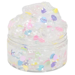 120ml Clear Flash Shell Crunchy Crystal Slime Kit DIY Scented Soft Non-Stick Putty toy for Kids Christmas Gift Party Favor