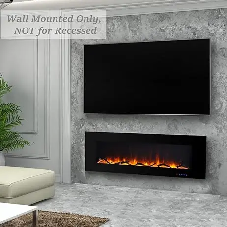 Dreamflame 72 Inch Cheap Wholesale Wall-mounted LED Electric Fireplace Heater With Thermostat Dimmer To Warm Our Home