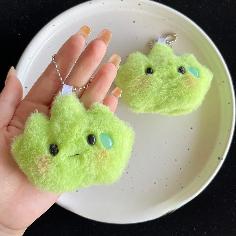 Cute Miniature Plush Toys Dollhouse Bolster Kids Doll Accessories Plush Keychains Cartoon Grass Squeezing Pendant Creative Toy