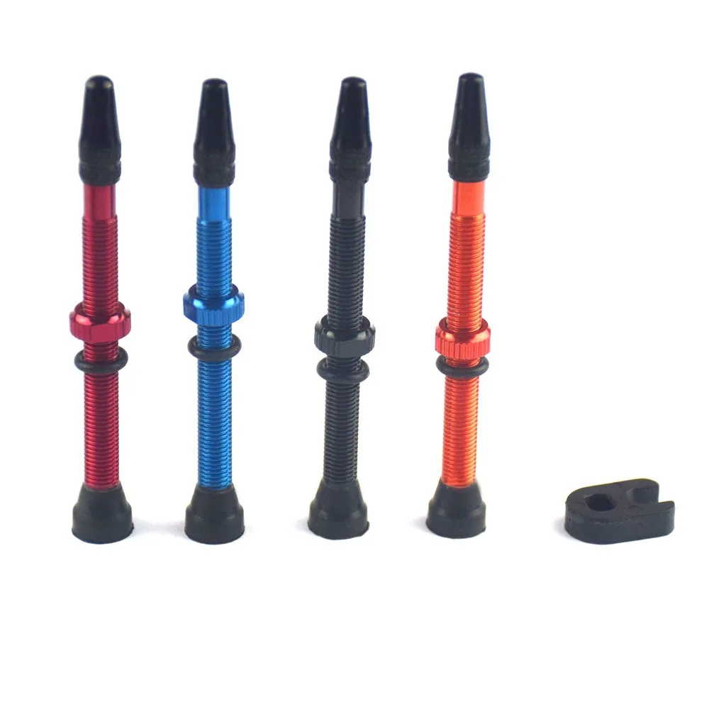 Color Tubeless Mountain Road Bike Brass Core Alloy Stem Bike Stem Bicycle Vacuum Air Valve Bicycle Tire Valves Tire Nozzle Cap