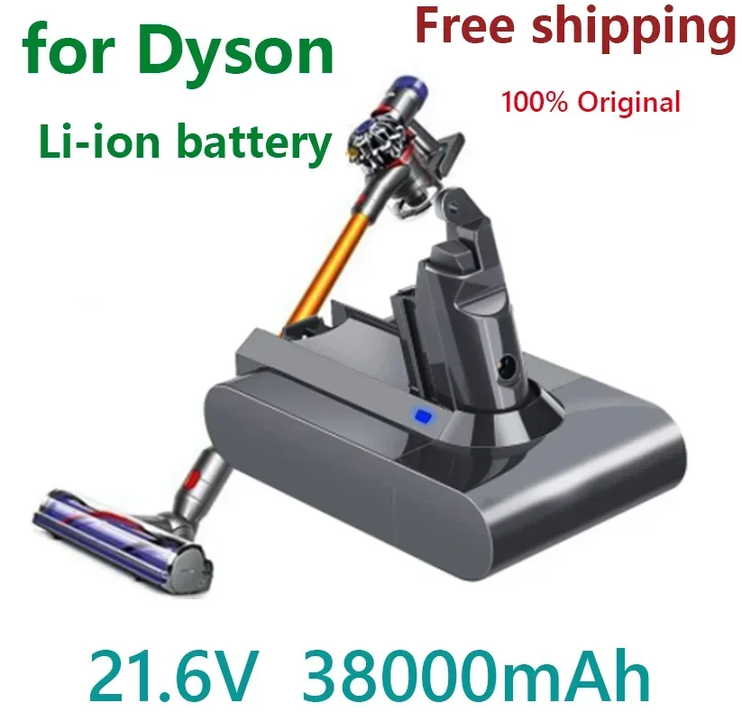 

2023 оригинальный литий-ионный аккумулятор 21,6 в 38000 мАч для пылесоса Dyson V6 DC58 DC59 DC62 DC74 SV09 SV07 SV03 965874-02, аккумулятор L30