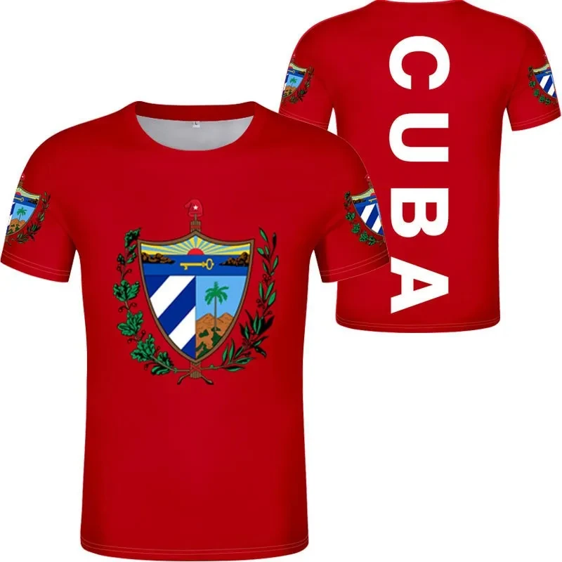 CUBA National Emblem Flag 3d Print T-Shirt New Fashion Short-sleeved Tshirts Daily Casual Oversized O Neck Men Women Camisetas