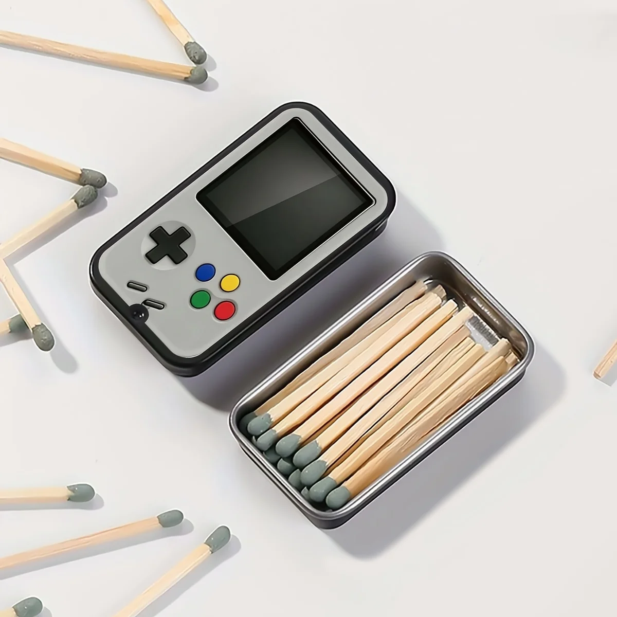 Vintage‑Style Exquisite Game Console Pattern Matchbox, Portable Decorative Case Without Matches Included