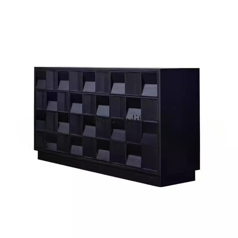 

Medieval TV Cabinet Living Room Home Bucket Cabinet French Retro Solid Wood Multifunctional Ignoring Locker