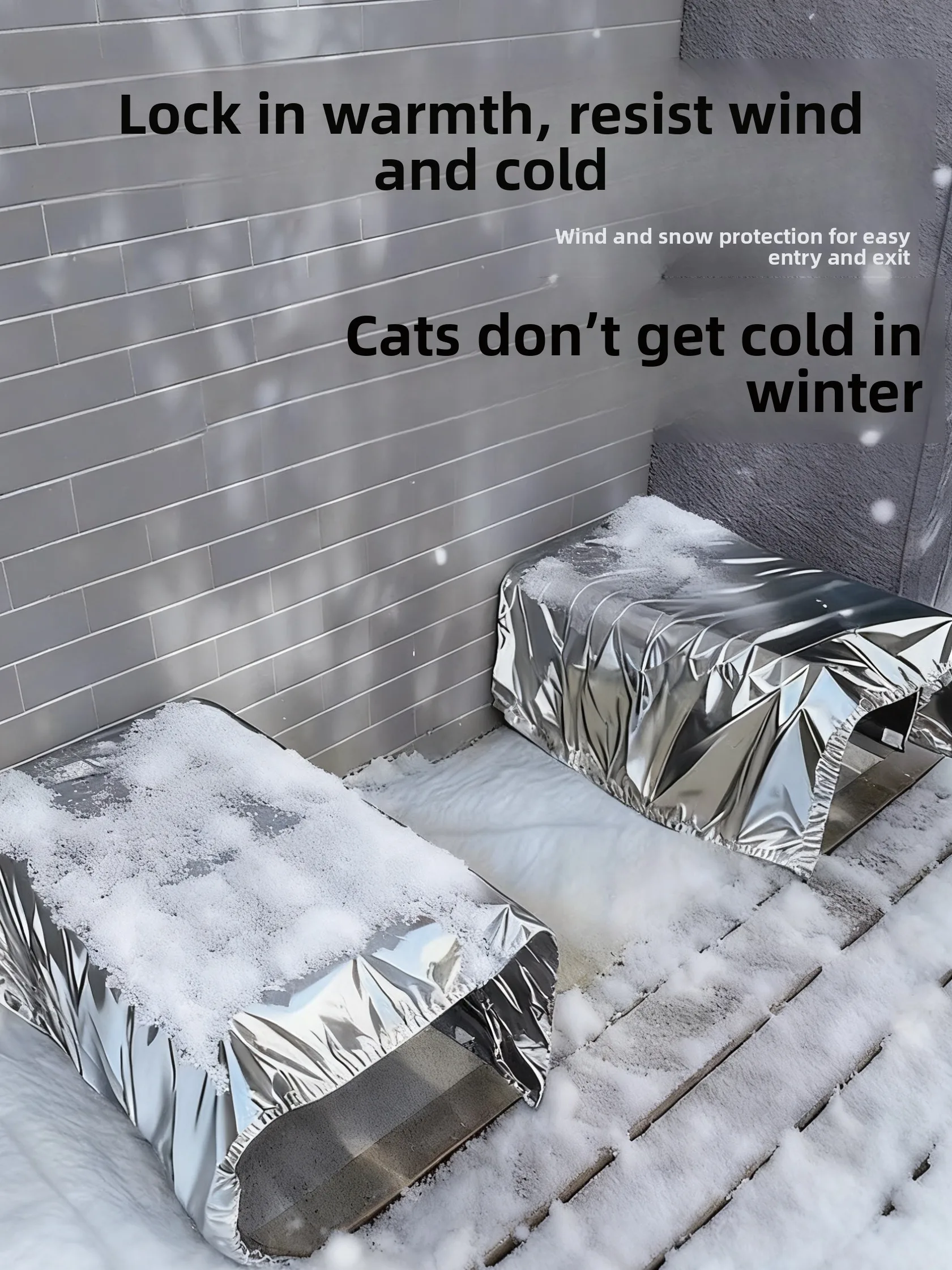 Cubierta Aislante para Jaula de Mascotas para Exteriores, M Impermeable y Resistente al Viento para Invierno, Refugio par...