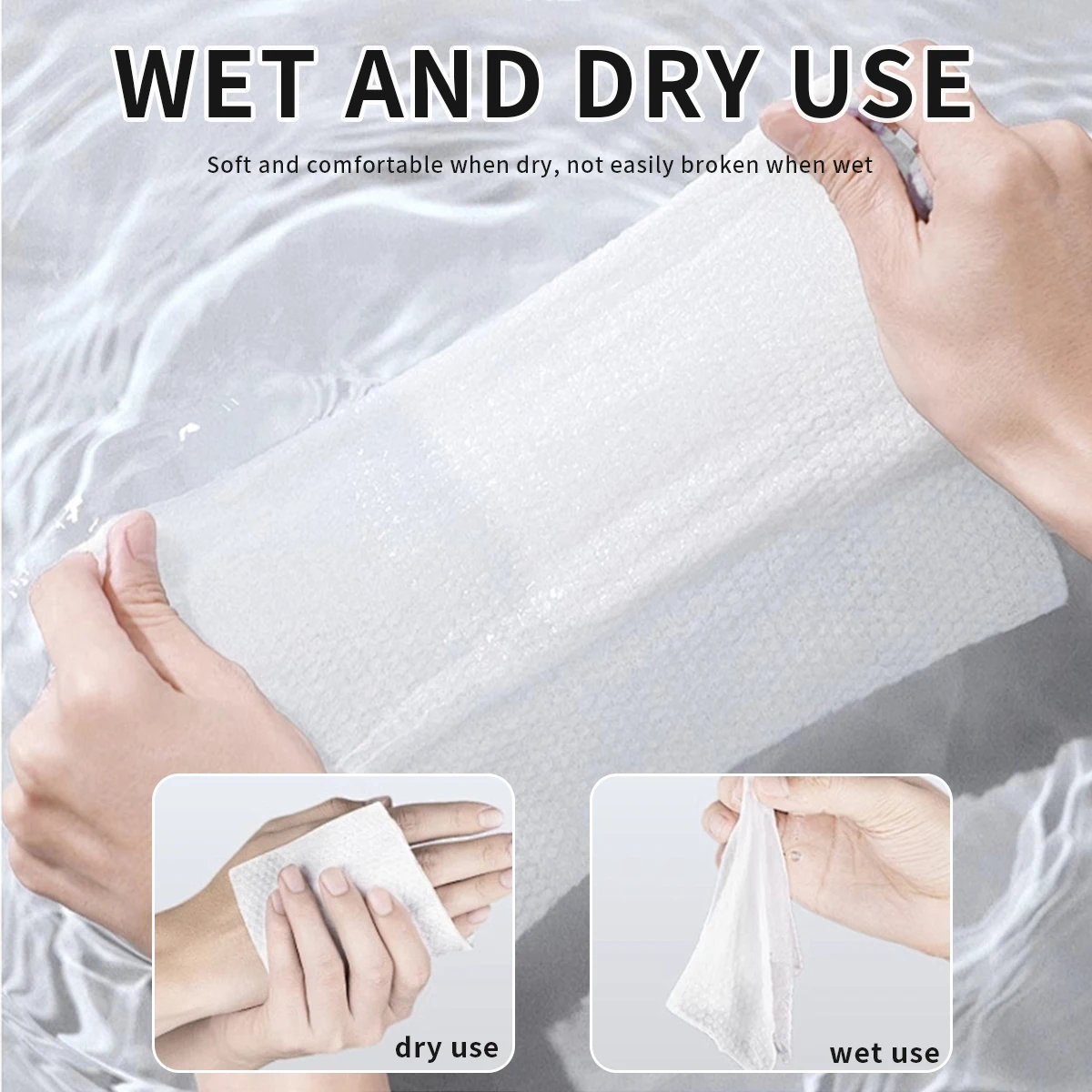 80PCS Disposable Face Towel, Used for Face Cleaning and Makeup Removal, Both Wet and Dry.