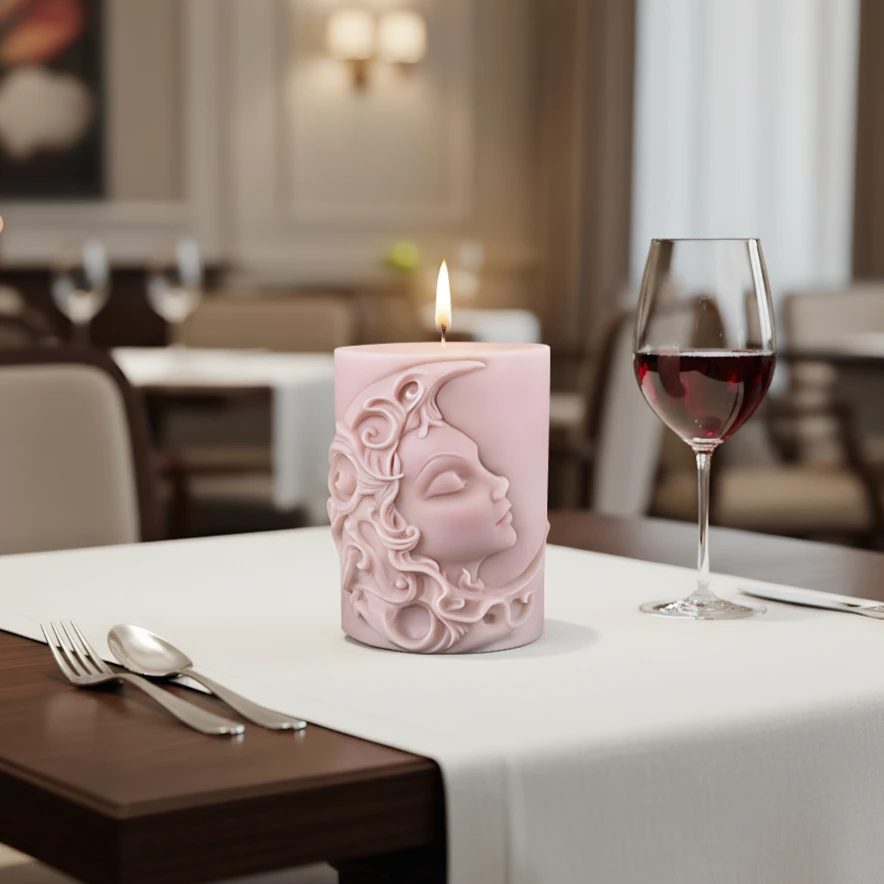 

Sun Goddess Scented Candle Silicone Mold DIY Diffuser Stone Decorative Ornament Molds for Candles Making Supplies Moule Bougie