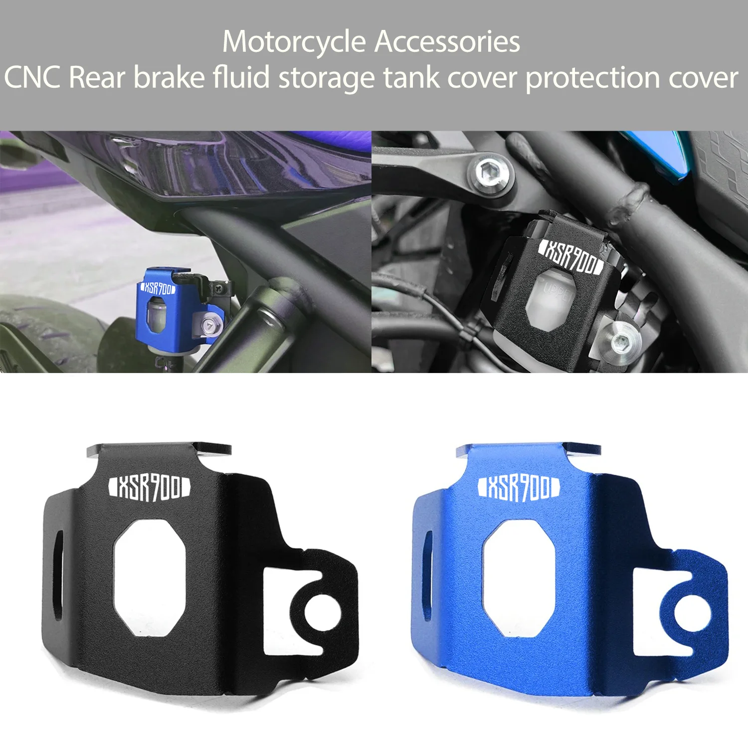 For Yamaha XSR900 XSR 900 Motorcycle Accessories CNC rear brake fluid storage tank cover protection cover