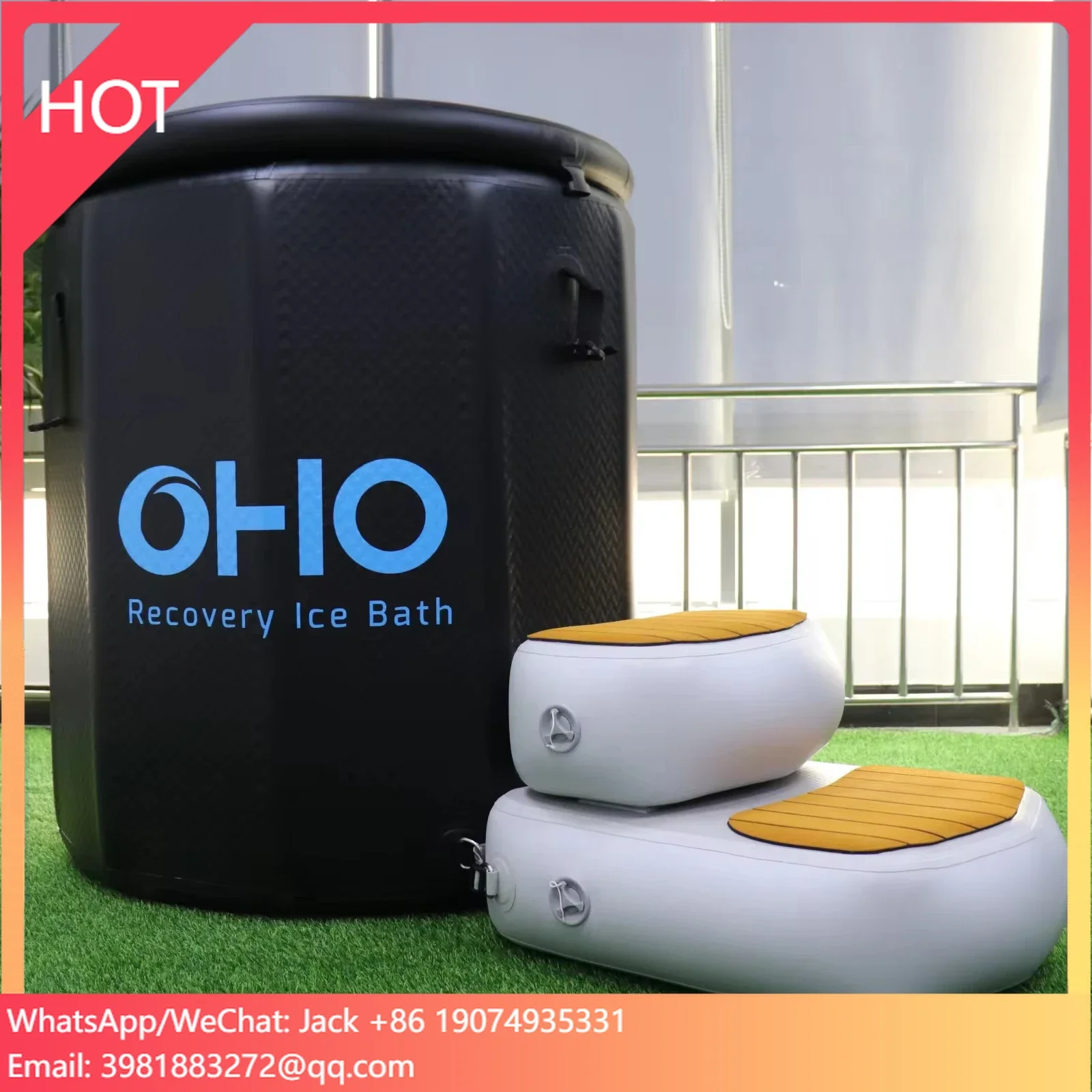 

Pro Recovery Pod 6p Material DWF Inflatable Ice Bath Pool Portable Cold Plunge Chiller for Ice Bath