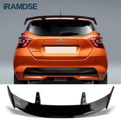 Carbon Painting Spoiler for Nissan Micra 2017 2019 Type TE Car Rear Trunk Wing ABS Material Refit Accessories