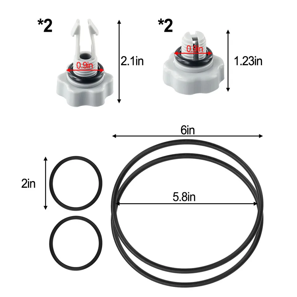 Kit Joints De Rechange 25004 Pour Pompe Filtre Intex – Compatible 2500 GPH – Réparation Facile Et Économique