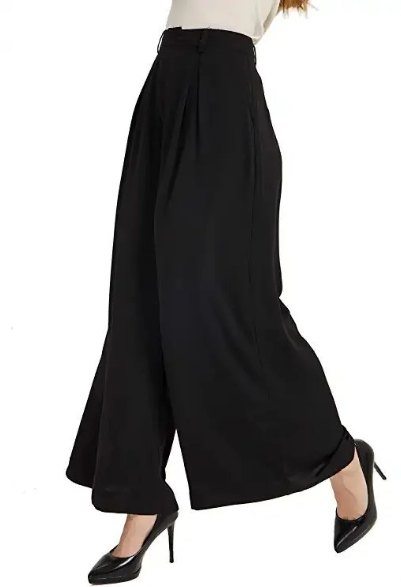 

Women Autumn High Waist Casual Wide Leg Long Pants Trousers Women's High Waist Casual Wide Leg Pants Casual Commuter Pants