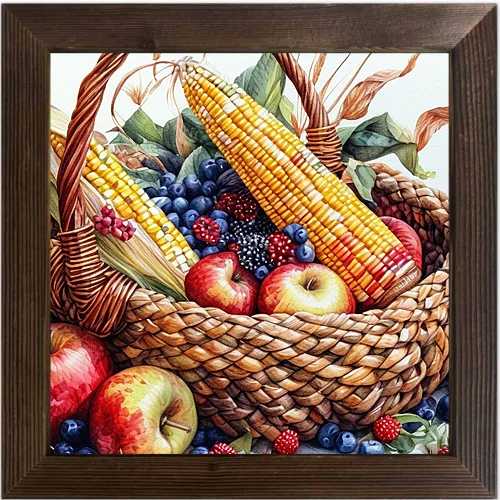 Painted Thanksgiving Style Elements Printed Oil Painting Art Style Waterproof Stickers, Suitable for Coffee Shop Home Decoration