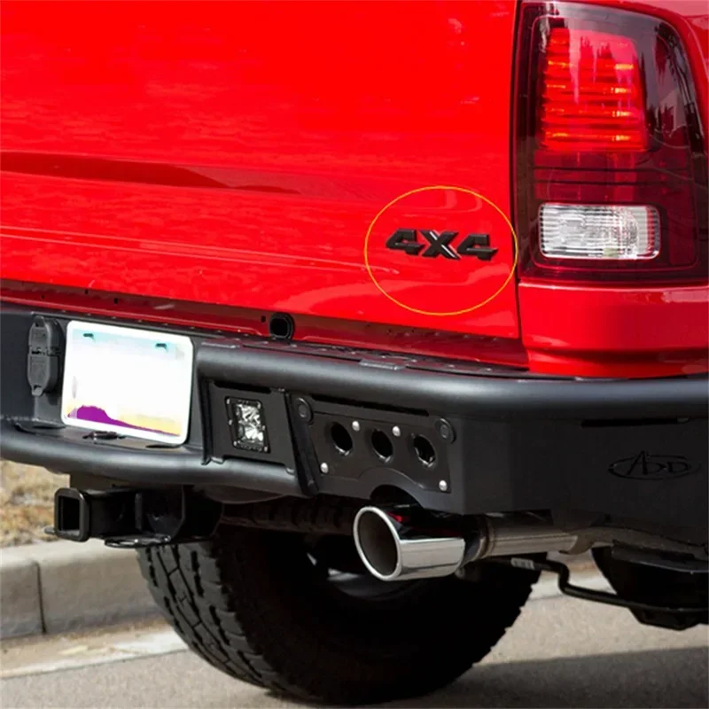 3D Metal 4x4 car sticker emblem badge decals car tail sticker for Dodge Ram 1500 2500 3500 4x4 Jeep Grand Cherokee Wrangler Ford view 3