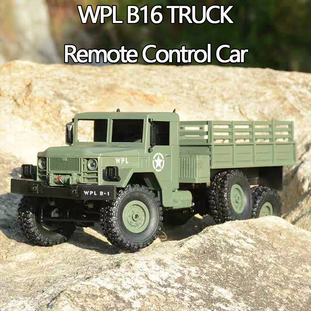 WPL B16 1/16 6-Wheel Drive Remote Control Military Truck RTR/KIT Version Choice Upgradeable Parts Toy Car Gift