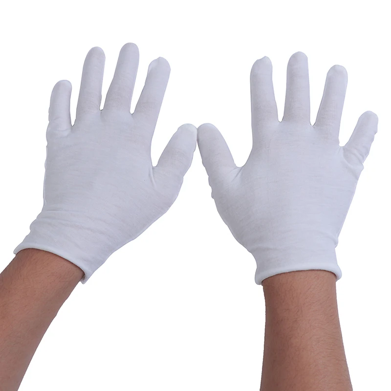 White Gloves Pure Cotton Homework Stationery Etiquette Labor Protection Cotton Gloves Sweat Cloth White Cotton Gloves