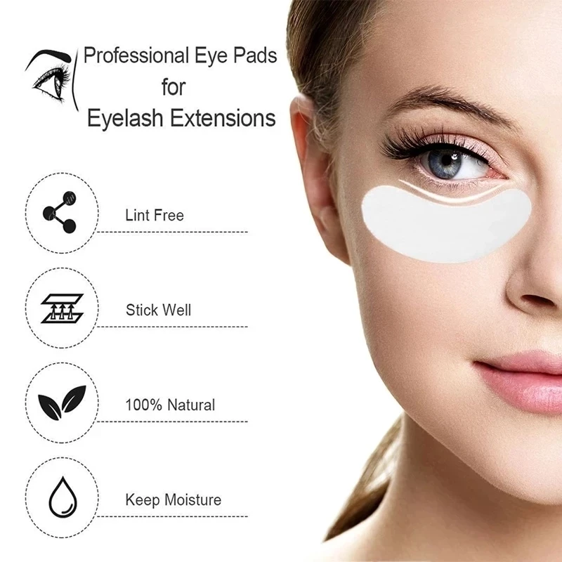 Patches for Eyelash Extension Under Eye Pads Paper Patches  False Eyelashes eye patch Pink Lint free Stickers eyelash supplies