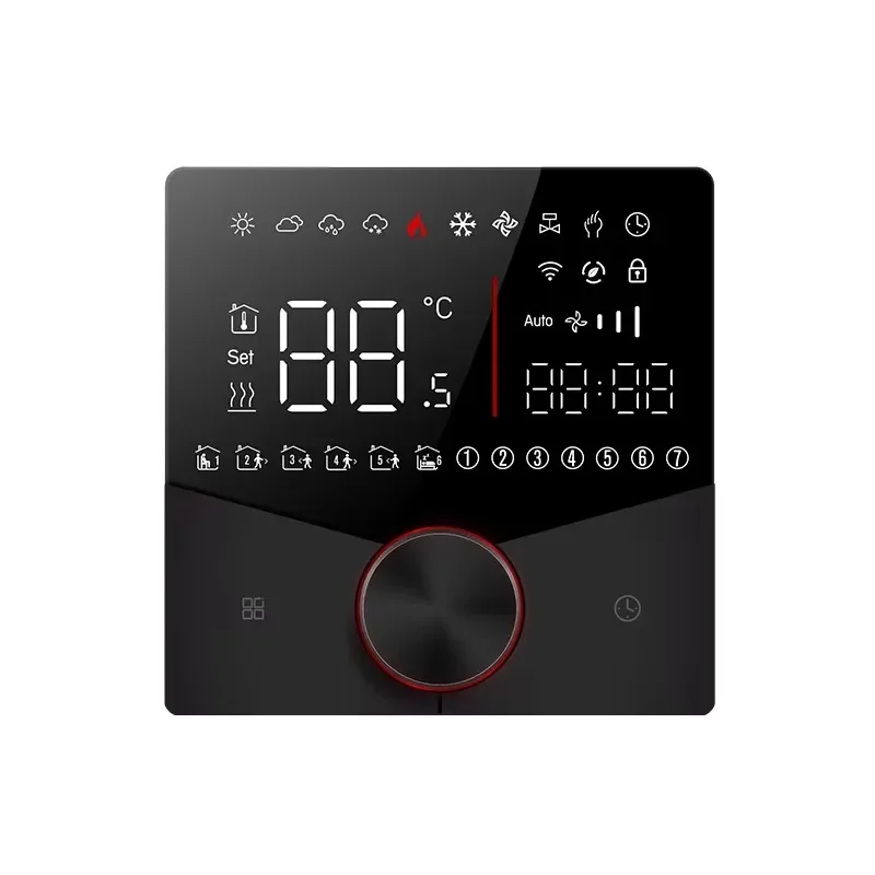 Minco Home Smart WiFi Knob Design Thermostat for Electric Water/Gas Boiler LCD Display Temperature Remote Controller