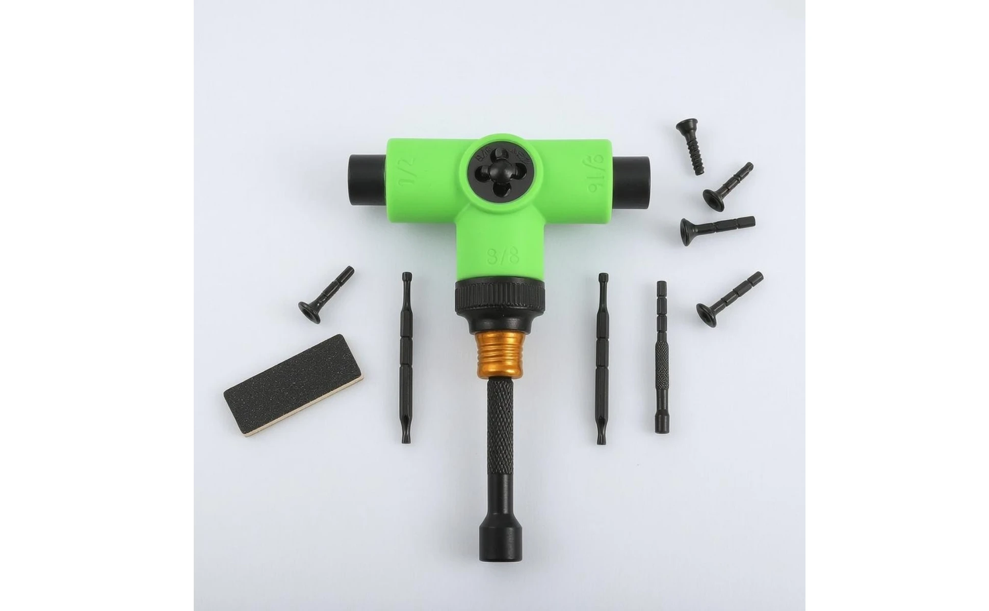 T-Handle Skateboard Tool Knurled Grip Multi-Function Skateboard Wrench Allall-in-1 Skate Tool Retail Packed
