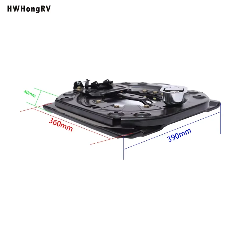 الثقيلة 360 °   قاعدة مقعد دوارة مع مفتاح، قاعدة دوارة فولاذية 3.0 مم، مناسبة لسيارات Rvs، Campervans، وشاحنات السفر.