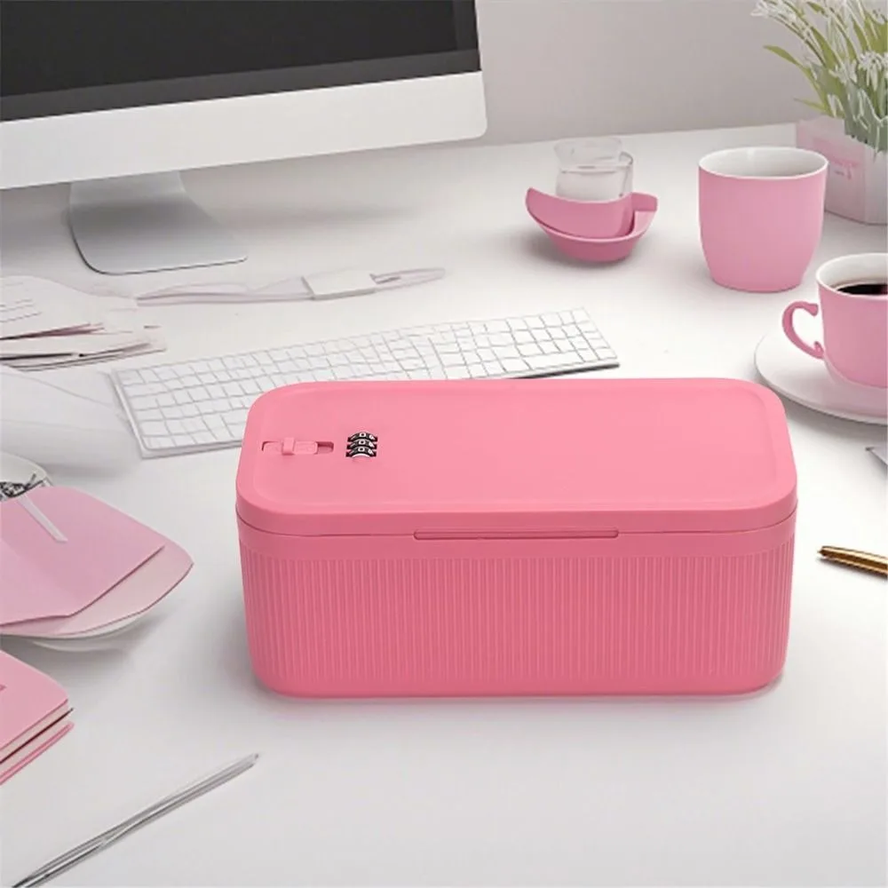 New Dustproof Lockable Storage Box Safe with Combination Code Medicine Lock Box Personal Item Safe Versatile Snack Container