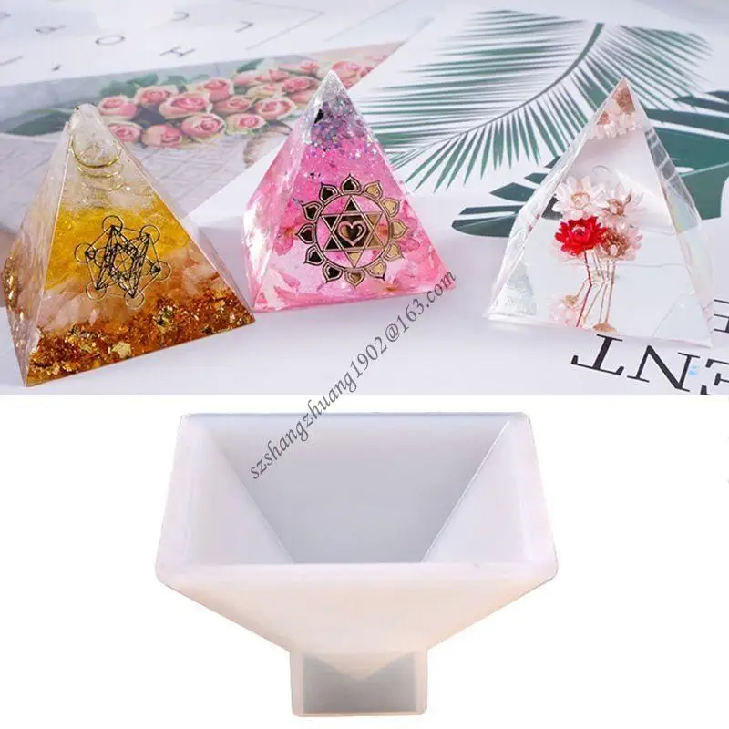 Pyramid Dried Flower Holder for Casting Resin Dried Flowers UV Resin Epoxy Q6RB