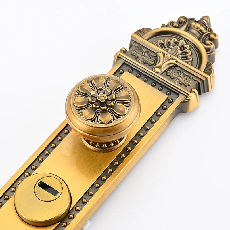 European silent brass villa door lock, folio door lock, indoor mechanical room door lock, large handle lock