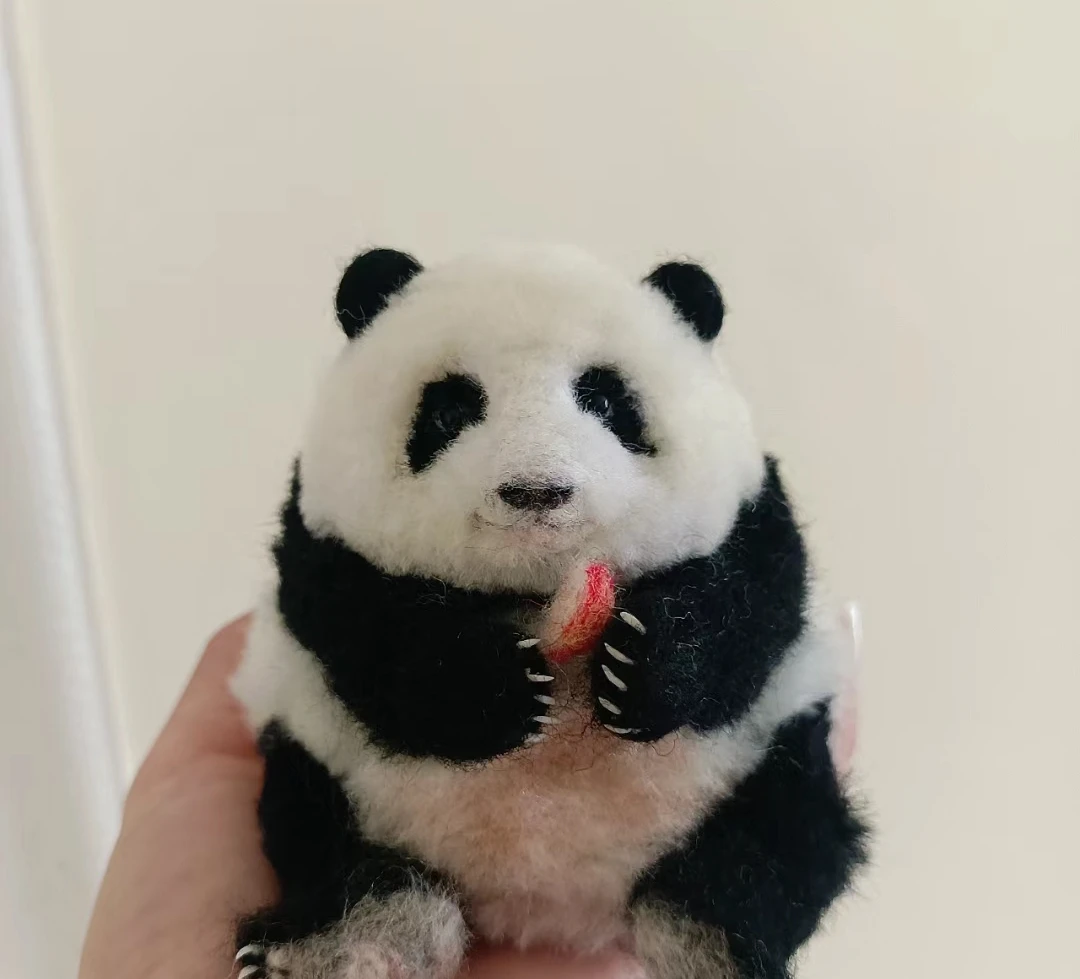 DIY ręcznie robiona wełniana zestaw filcowy Panda