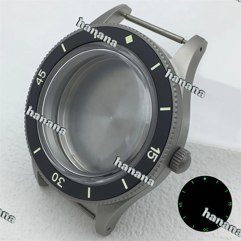 40mm Modified Case Retro First Year Fifty Seek Series Diving Watch Case Fit NH35 NH36 ETA2824 PT5000 Movement Dome acrylic glass