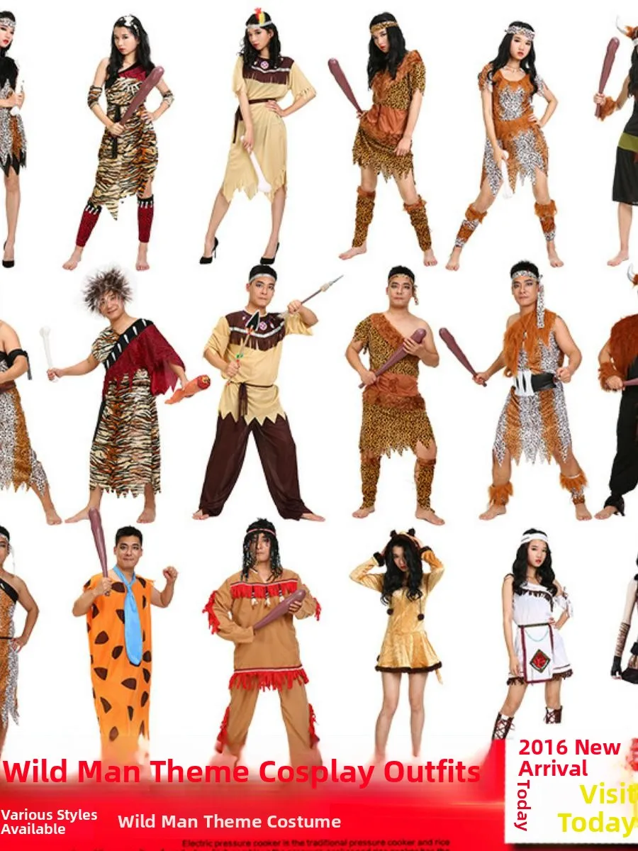 أزياء تنكرية للنساء البالغات أزياء الهالوين البرية الأصلية للكون البشري الرمزية ألياف ثلاثية الأسيتات 00% أزياء المسرح