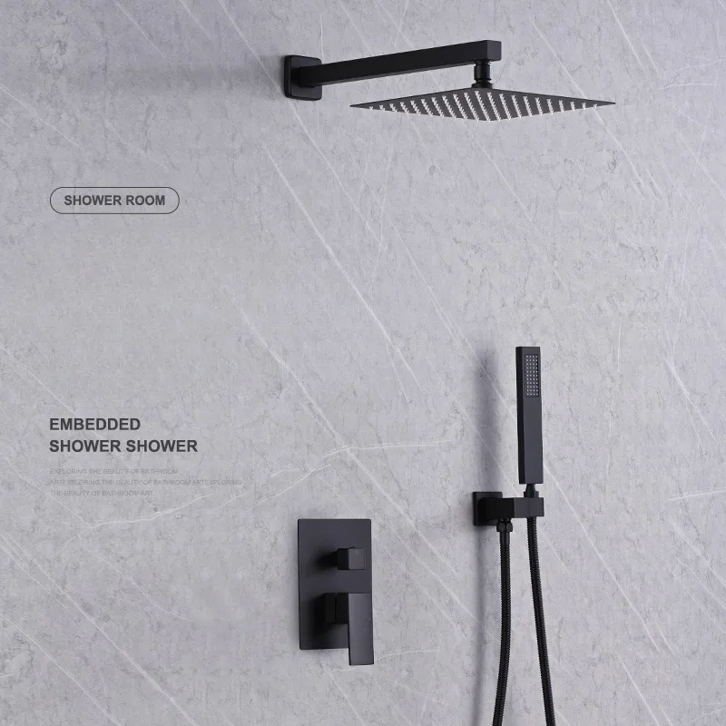 

Современная квадратная душевая система со встроенным настенным потолком, термостатическим набором для горячего расплава, смеситель для холодной и горячей воды