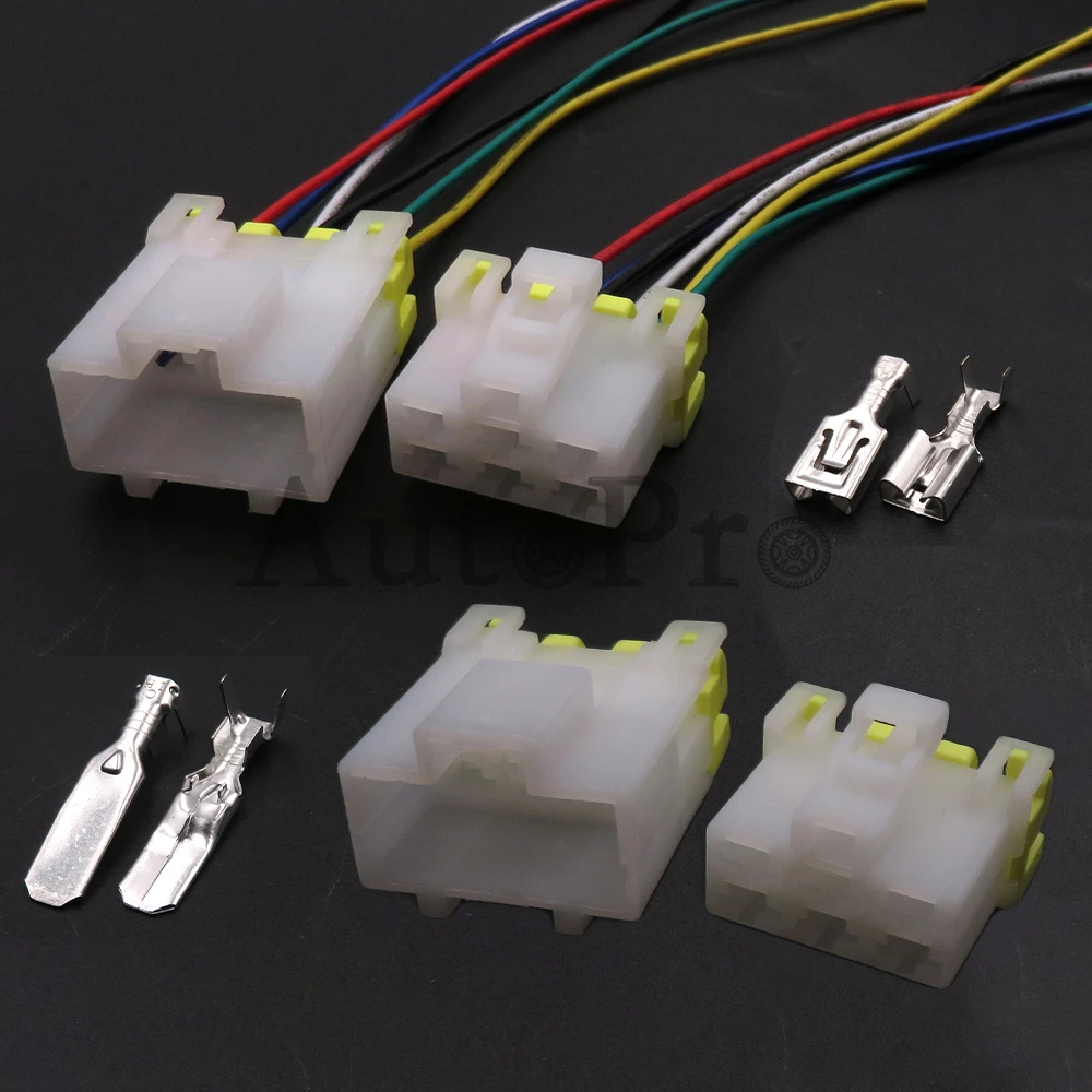 1 Set 6 Hole 7122-6060 7123-6060 Motormeter Electrical Connector Car Instrument High Current Wiring Cable Socket With Starter