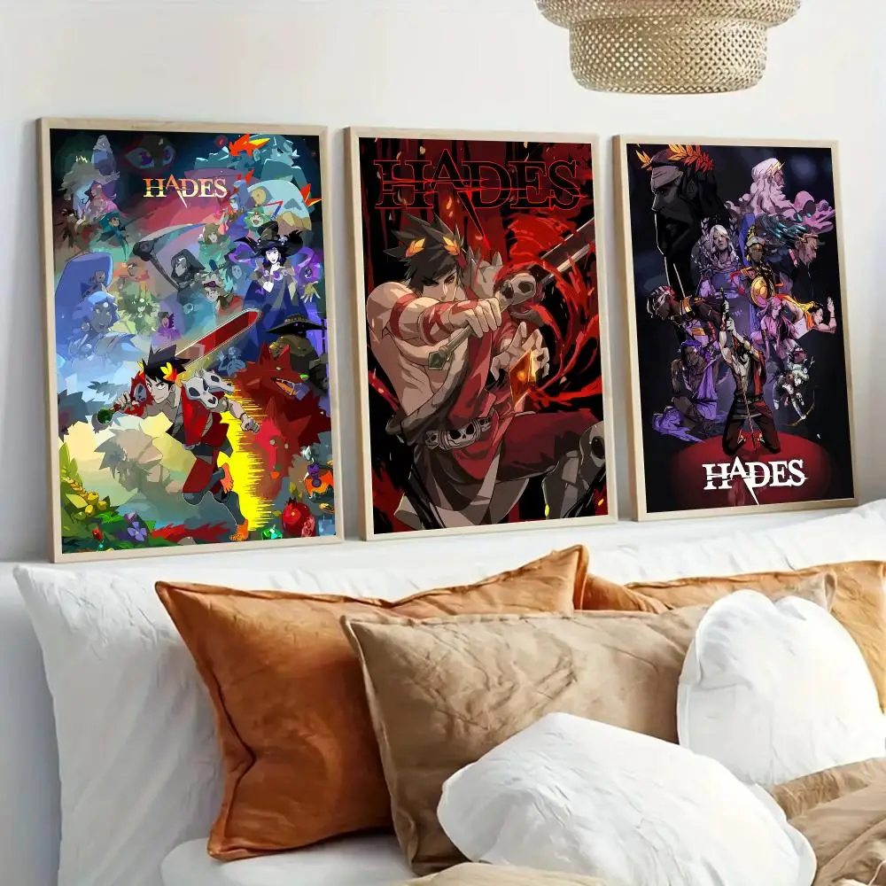 H-Hades Popular Game Poster Modern Home Living Bedroom Bar Hallway Waterproof Wall Art Aesthetic Decor