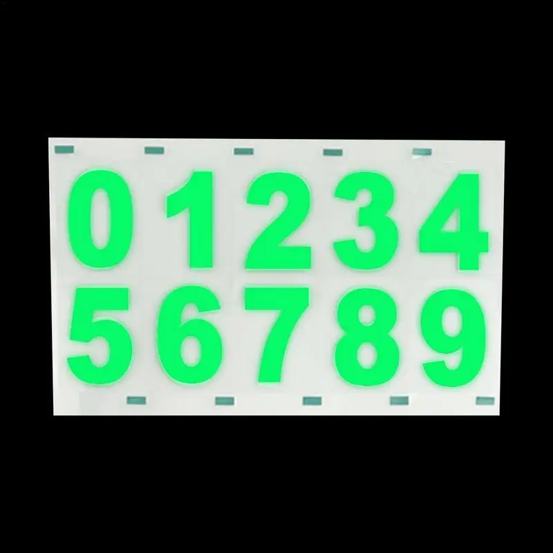 Reflective Number Sticker License Plate Number 0-9 Digital Stickers Waterproof House Numbers For Outside Stick On Signs Door