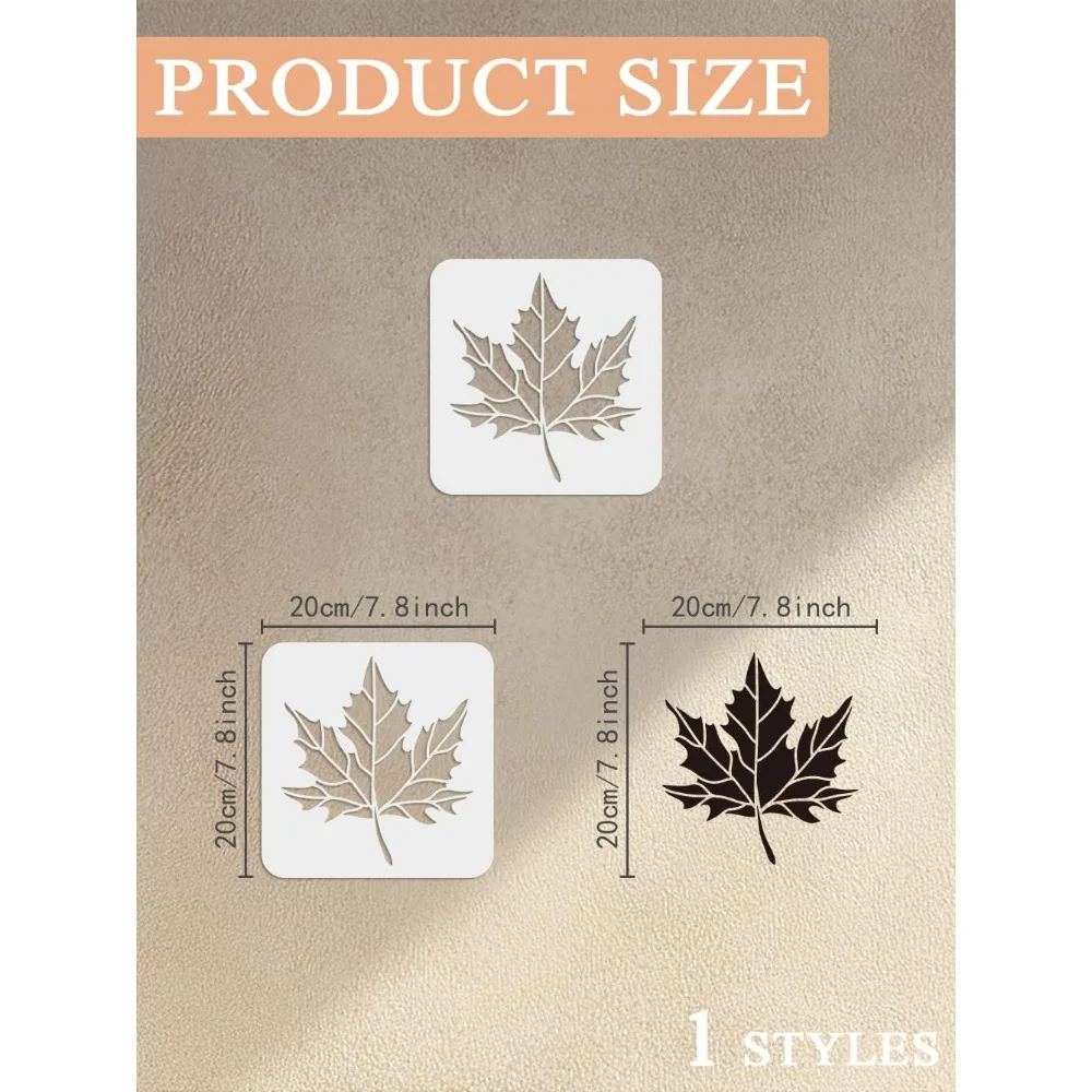1Pc Maple Leaf Painting Stencil Autumn PET Plastic Hollow Out Drawing Stencils for Greeting Card DIY Scrapbook Photo Album
